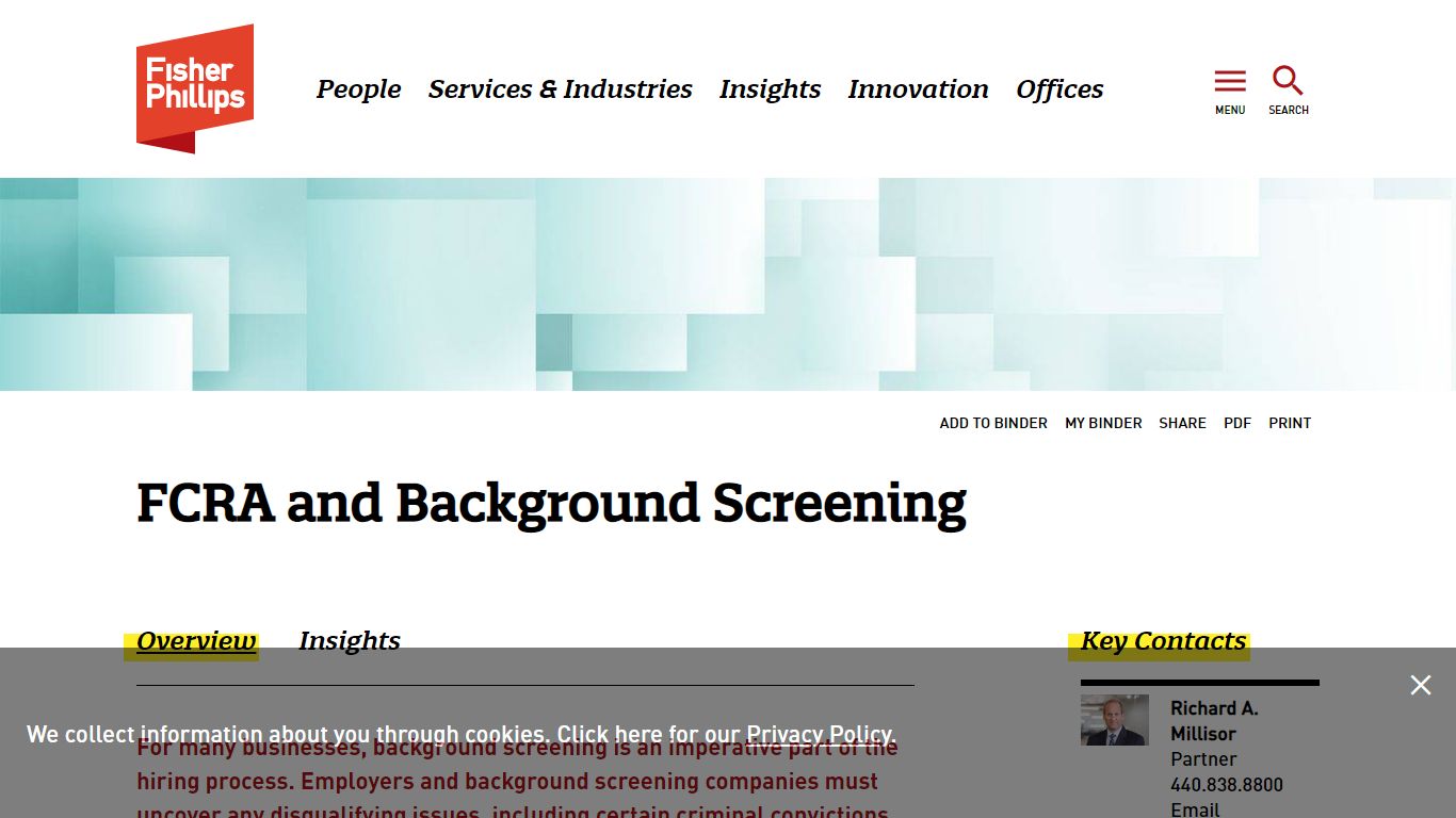 FCRA and Background Screening | Fisher Phillips
